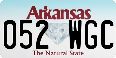 AR license plate 052WGC