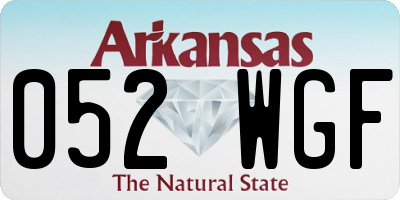 AR license plate 052WGF