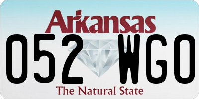 AR license plate 052WGO
