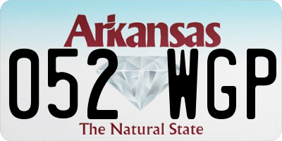 AR license plate 052WGP