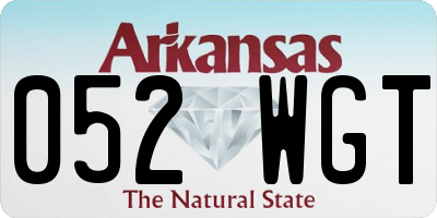 AR license plate 052WGT