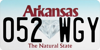 AR license plate 052WGY