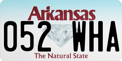 AR license plate 052WHA