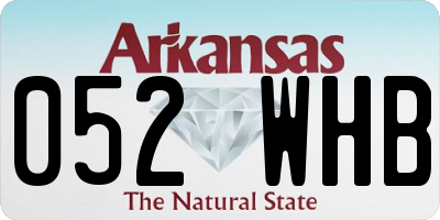 AR license plate 052WHB