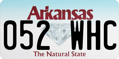 AR license plate 052WHC