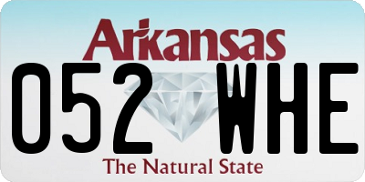 AR license plate 052WHE