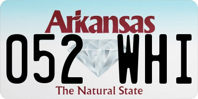 AR license plate 052WHI