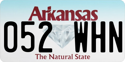 AR license plate 052WHN