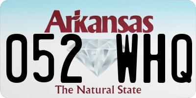 AR license plate 052WHQ