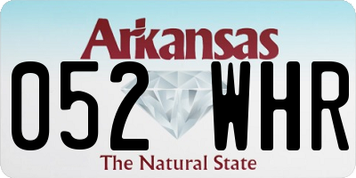 AR license plate 052WHR