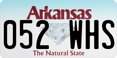 AR license plate 052WHS