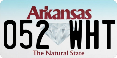 AR license plate 052WHT