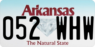 AR license plate 052WHW