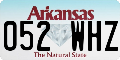 AR license plate 052WHZ