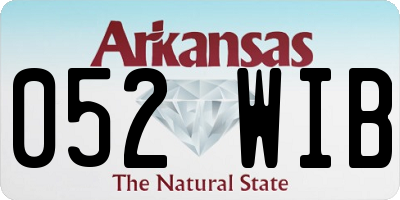 AR license plate 052WIB