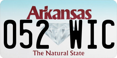 AR license plate 052WIC