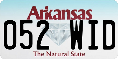 AR license plate 052WID