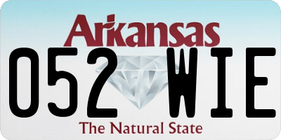 AR license plate 052WIE
