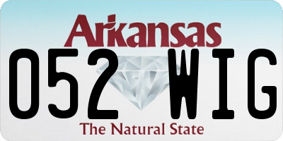 AR license plate 052WIG