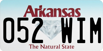 AR license plate 052WIM