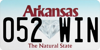 AR license plate 052WIN