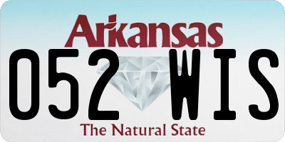 AR license plate 052WIS