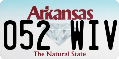 AR license plate 052WIV