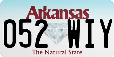 AR license plate 052WIY
