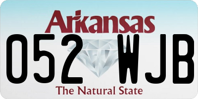 AR license plate 052WJB