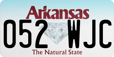 AR license plate 052WJC