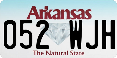 AR license plate 052WJH