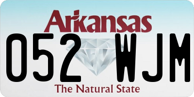 AR license plate 052WJM