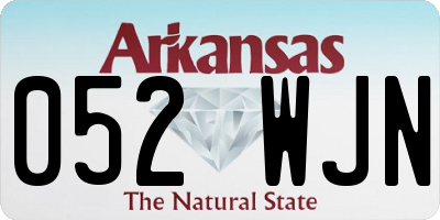 AR license plate 052WJN