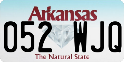 AR license plate 052WJQ