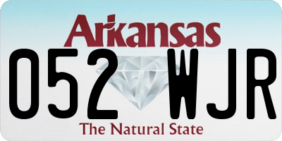 AR license plate 052WJR