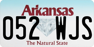 AR license plate 052WJS