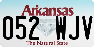 AR license plate 052WJV