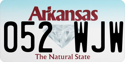 AR license plate 052WJW