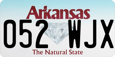 AR license plate 052WJX