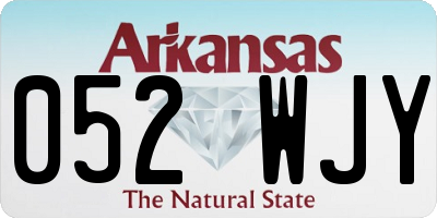 AR license plate 052WJY