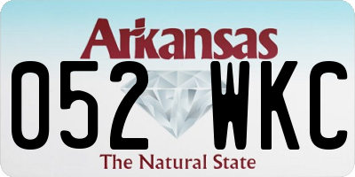 AR license plate 052WKC