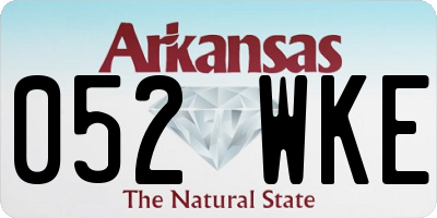 AR license plate 052WKE