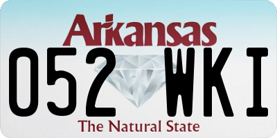 AR license plate 052WKI