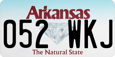 AR license plate 052WKJ