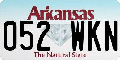 AR license plate 052WKN