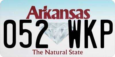 AR license plate 052WKP