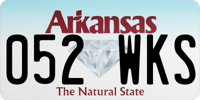 AR license plate 052WKS
