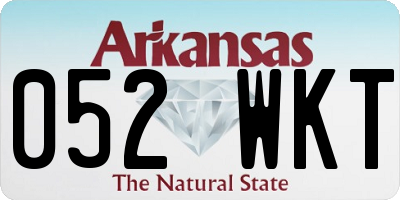 AR license plate 052WKT