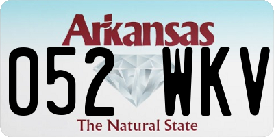 AR license plate 052WKV