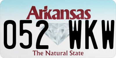 AR license plate 052WKW